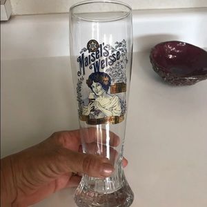 MAISEL/'S BEER GLASS WITH GOLD RIM